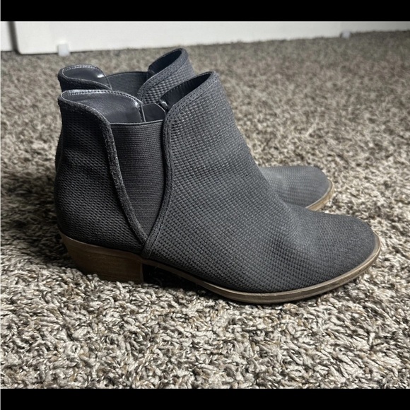 Kensie Women's Gerona Ankle Boots Size 7.5 Dark Gray Side Zipper Cowboy Western - Picture 6 of 11